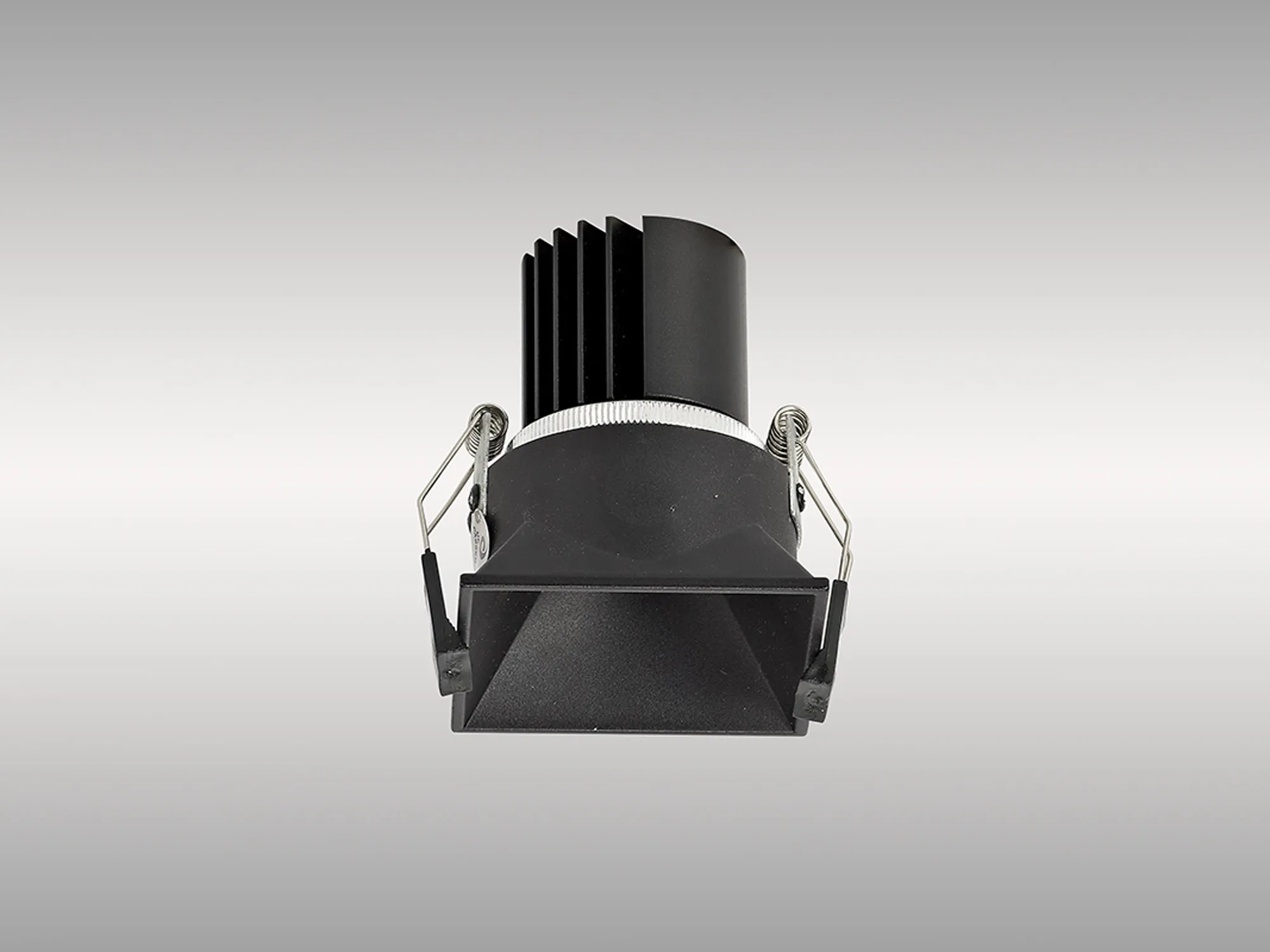 Biox 9 Tridonic Powered 9W 4000K 890lm 24° CRI>90 LED Engine Black Square Fixed Recessed Spotlight, IP20 DM201923  Dlux Biox 9